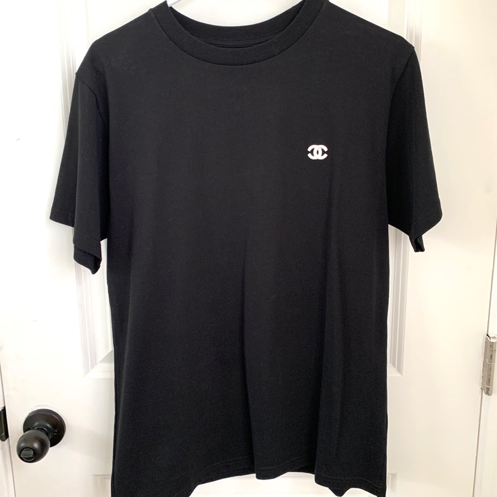 Chanel Uniform Black Cotton T-Shirt UNISEX